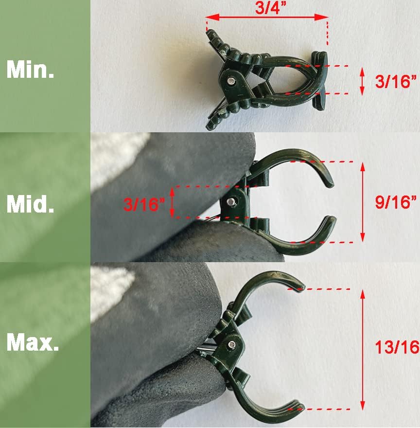 40-PCs Orchid Clips for Plants Support - Dark Green, for Small - Middle Climbing Plants Vine Plants & Single Stem Plants