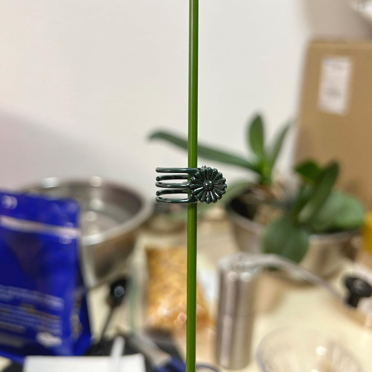 40-PCs Orchid Clips for Plants Support - Dark Green, for Small - Middle Climbing Plants Vine Plants & Single Stem Plants