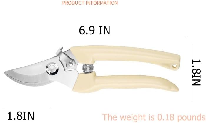 Professional Premium Titanium Bypass Pruning Shears, Hand Pruners, Garden Clippers, Tree Trimmers Secateurs, Garden Shears, Clippers for The Garden,6.9"