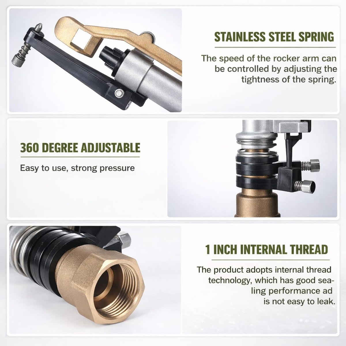 1 Pcs 1" Agriculture Farm Irrigation Sprinkler, Spray Gun Heads