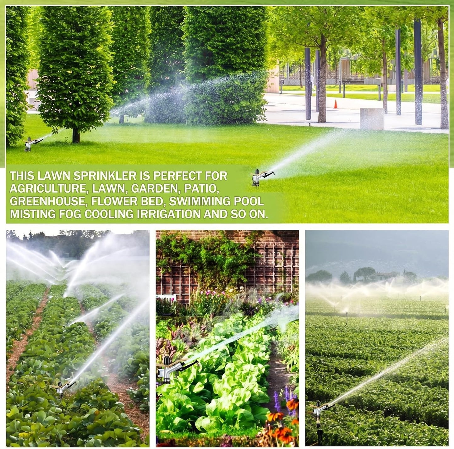 1 Pcs 1" Agriculture Farm Irrigation Sprinkler, Spray Gun Heads