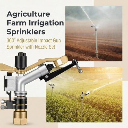 1 Pcs 1" Agriculture Farm Irrigation Sprinkler, Spray Gun Heads
