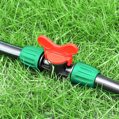 Drip Irrigation Fittings, 15 Pcs Lock Barbed Tee for 1/2 to 1/4 Inch Vinyl Tubing, Drip Line Parts 3-Way Tees Irrigation Connectors for Drip Sprinkler Garden Lawn Systems, Green