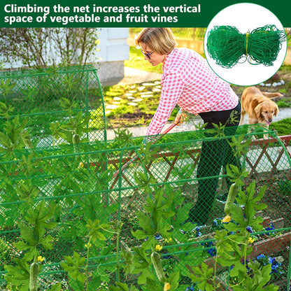 2 Packs Garden Cucumber Trellis for Plant- 47 x 47 Inch Metal Arch Melon Trellis for Raised Bed- Foldable Tunnel Trellis with Climbing Net Clips for Growing Vine Vegetable