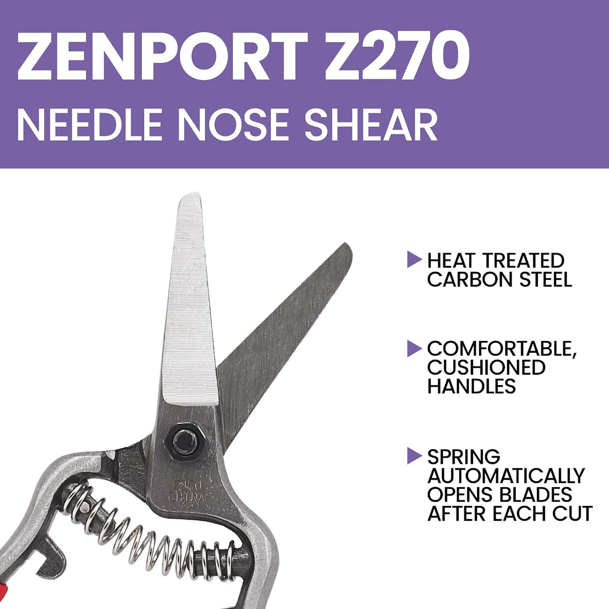 Z270 Needlenose Shear, Bonsai and Orchids, Mini 6-Inch Forged Straight Blade