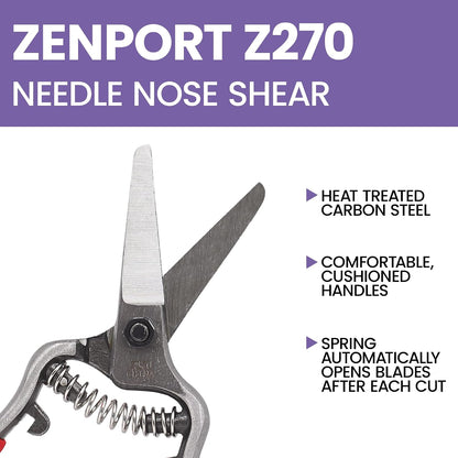Z270 Needlenose Shear, Bonsai and Orchids, Mini 6-Inch Forged Straight Blade