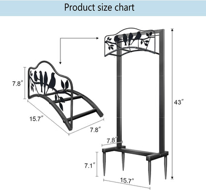 Garden Hose Holder Freestanding with 4 Spikes, Detachable Heavy Duty Water Hose Holders Stand, Reinforced Garden Hose Storage Rack for Lawn & Yard
