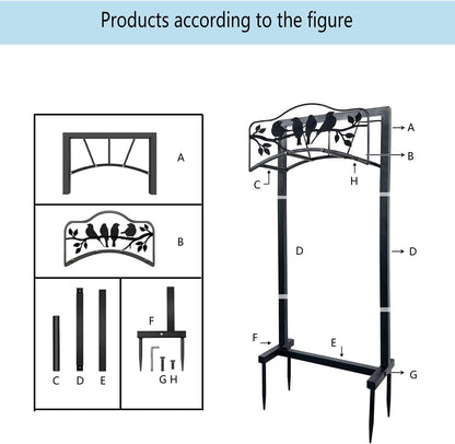 Garden Hose Holder Freestanding with 4 Spikes, Detachable Heavy Duty Water Hose Holders Stand, Reinforced Garden Hose Storage Rack for Lawn & Yard