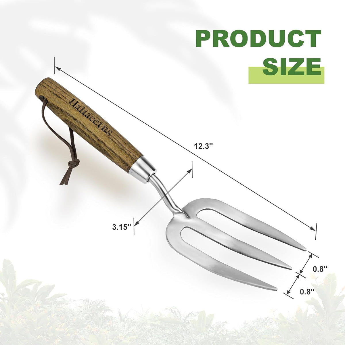 Garden Hand Fork, 12.3'' Hand Weeding Fork with Sharp Tine