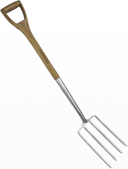 Garden Hand Fork, 12.3'' Hand Weeding Fork with Sharp Tine