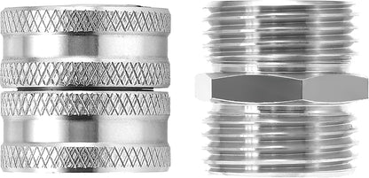 Garden Hose Adapter 3/4”, Male to Male, Female to Female, 4-Pack