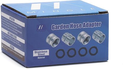 Garden Hose Adapter 3/4”, Male to Male, Female to Female, 4-Pack
