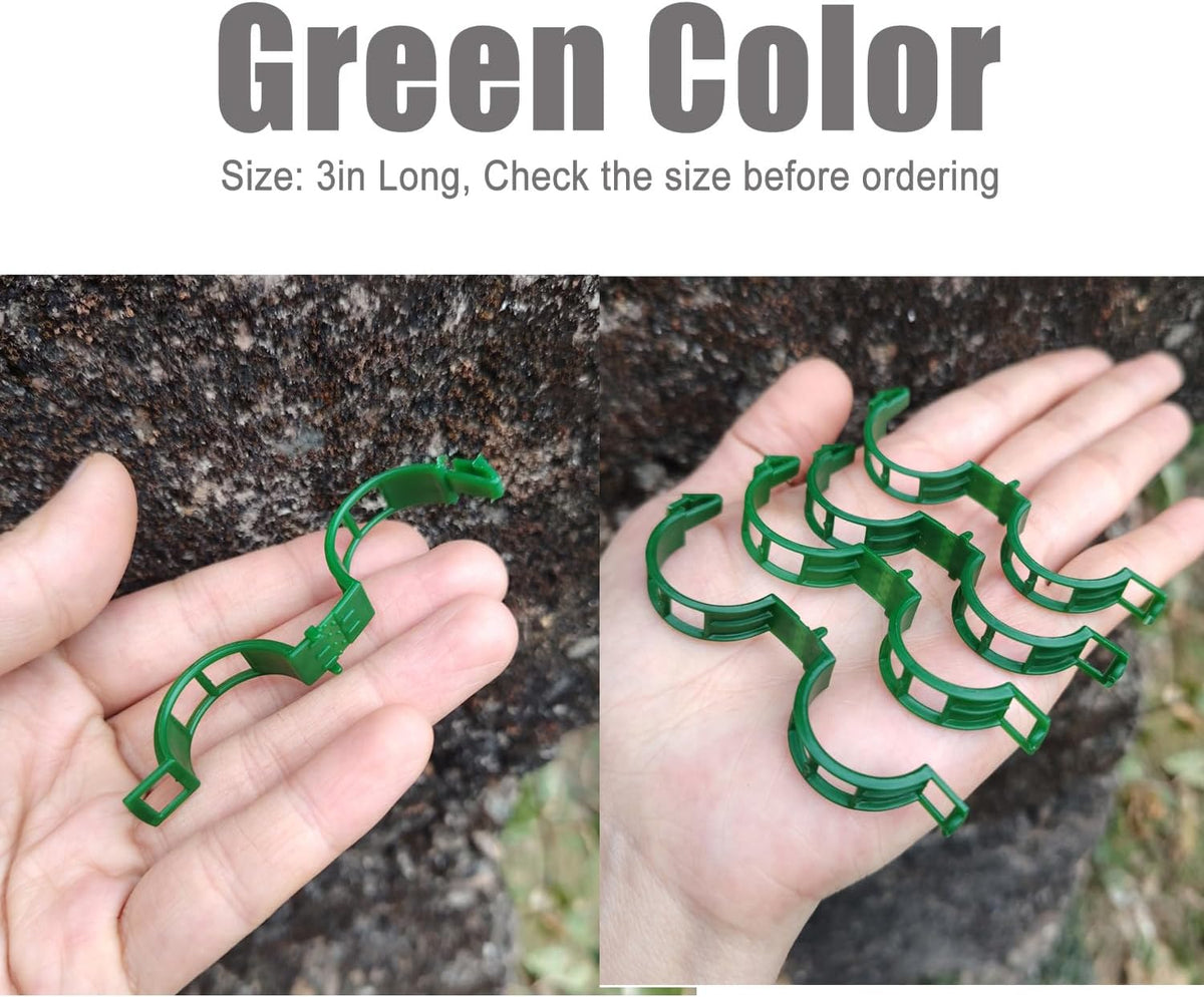 Plant Support Clips, Tomato Clips, Plastic Trellis Clips, 50 Pcs Grape Vine Tomato Vine Vegetables Plants Garden Support Clips to Grow Upright Makes Plants Healthier
