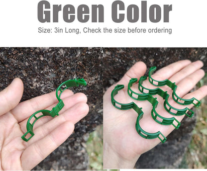 Plant Support Clips, Tomato Clips, Plastic Trellis Clips, 50 Pcs Grape Vine Tomato Vine Vegetables Plants Garden Support Clips to Grow Upright Makes Plants Healthier