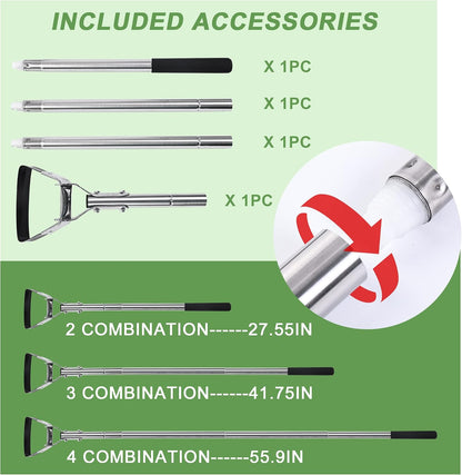 Garden Hoe, 55.9 Inch Long Handle Weeding Tool