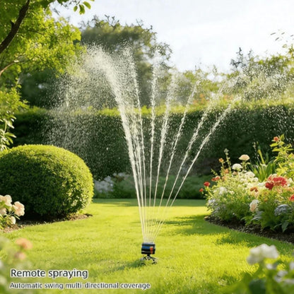 16-Nozzle Oscillating Sprinkler with Dual-Zone Sprinkler Water Timer, Adjustable Garden Sprinkler Watering System, 360° 16-Hole Automatic Rocking Sprinkler (Standard, Sprinklers)