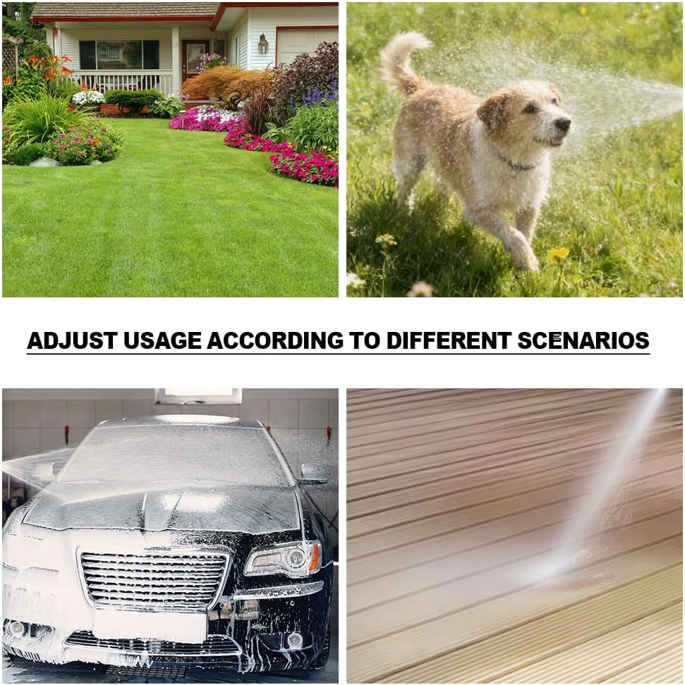 Hose End Sprayer Nozzle,Metal Car Wash Foam Gun with Soap Dispenser