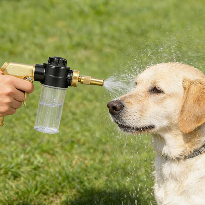 Hose End Sprayer Nozzle,Metal Car Wash Foam Gun with Soap Dispenser