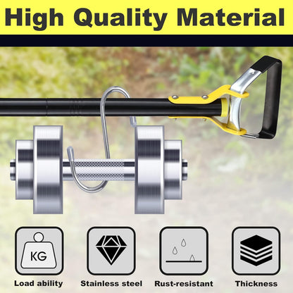 Garden Hoe for Weeding - Sharp Push Pull Blade,Stainless Steel Stirrup Weeder Hoe, 30-54 Inch Adjustable, Stand Up Loop Weed Hoe Tool for Women Seniors