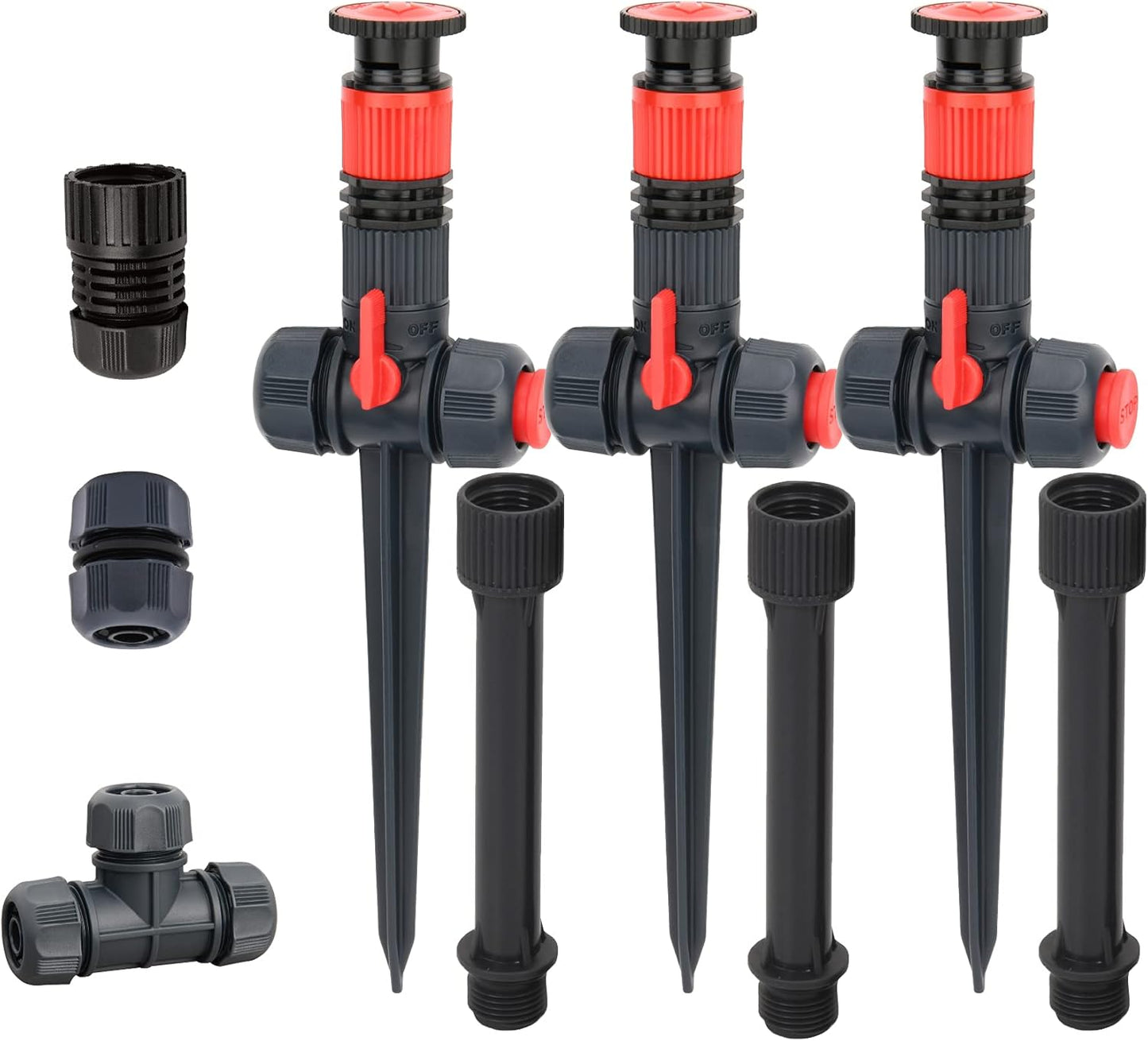 96093 Multi-Adjustable Flex Design Garden Sprinkler with Extension Set, Great for DIY Gardening Product
