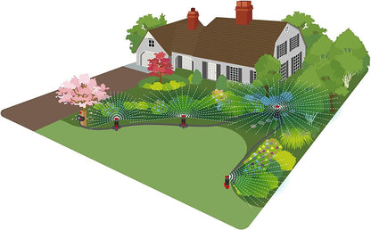 96093 Multi-Adjustable Flex Design Garden Sprinkler with Extension Set, Great for DIY Gardening Product