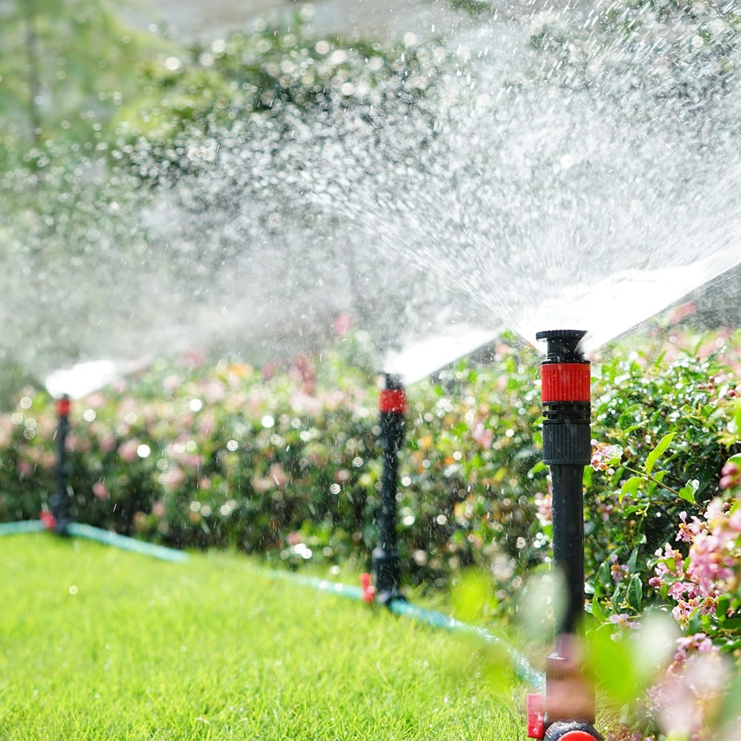 96093 Multi-Adjustable Flex Design Garden Sprinkler with Extension Set, Great for DIY Gardening Product