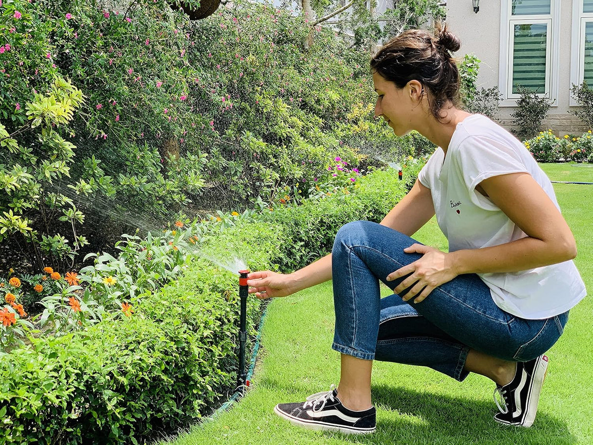 96093 Multi-Adjustable Flex Design Garden Sprinkler with Extension Set, Great for DIY Gardening Product