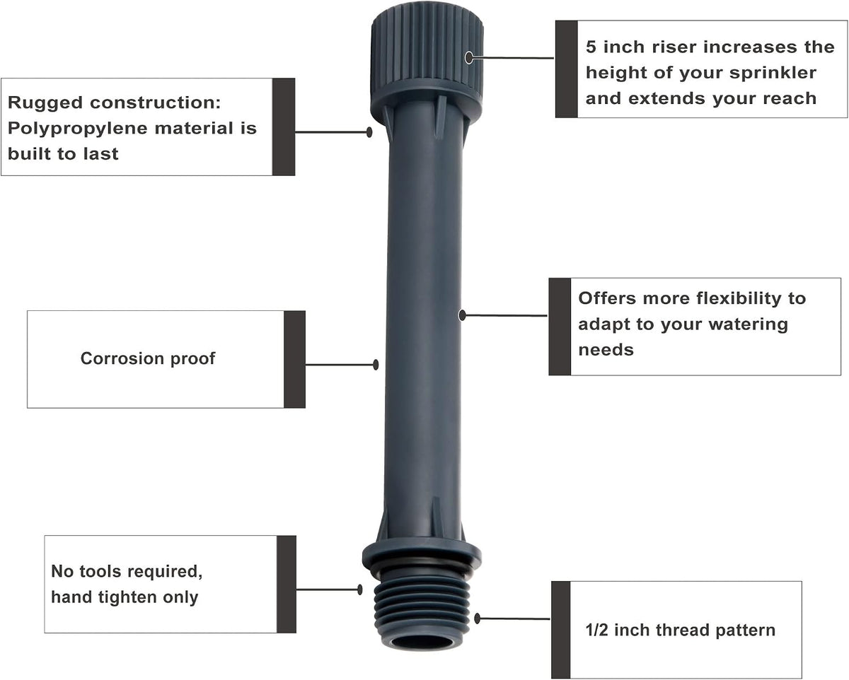 96093 Multi-Adjustable Flex Design Garden Sprinkler with Extension Set, Great for DIY Gardening Product