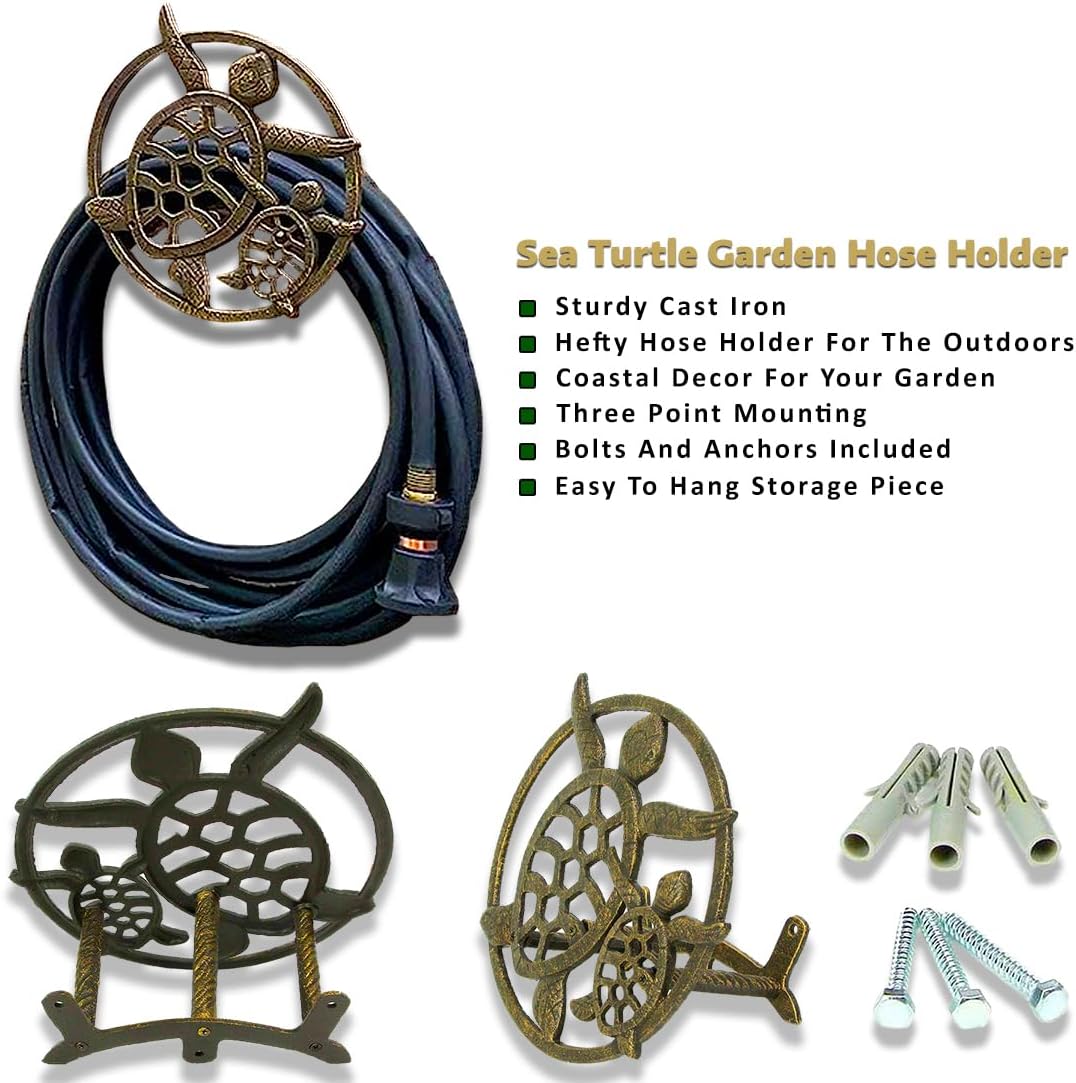 Garden Hose Holder Boat Propeller 10.5 Inch Cast Iron Bronze