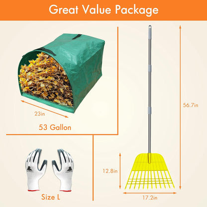 Plastic Large Leaf Scoop Hand Rakes