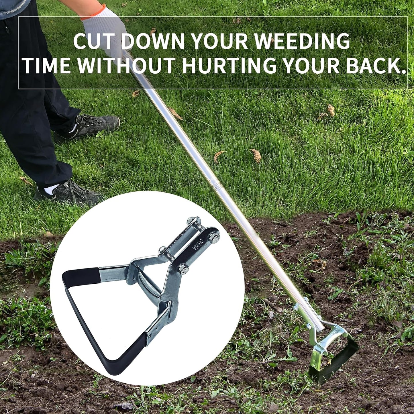 Stirrup Hoe Gardening Tools Hula Hoe Replacement Head 304 Stainless Steel 2 Pack