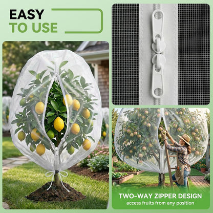 Garden Bird Netting for Plant and Fruit Tree Protection,4 Pack 4.9x4FT