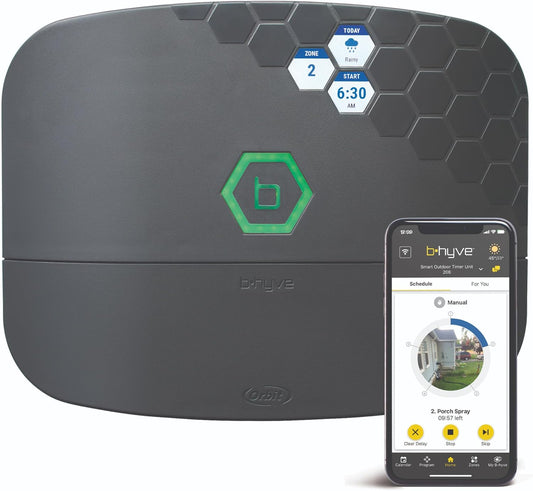 B-hyve XR Smart Sprinkler Timer - 8-Zone - WiFi-Enabled Indoor/Outdoor Irrigation Controller - App Control - Weatherproof Watering System - Multi Zone - Custom Programs - 57985
