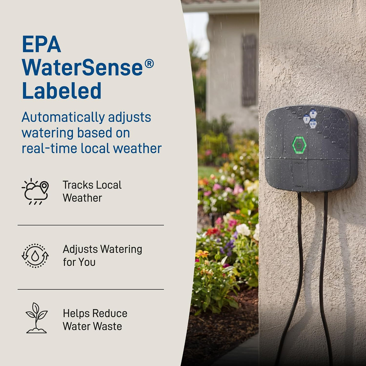 B-hyve XR Smart Sprinkler Timer - 8-Zone - WiFi-Enabled Indoor/Outdoor Irrigation Controller - App Control - Weatherproof Watering System - Multi Zone - Custom Programs - 57985
