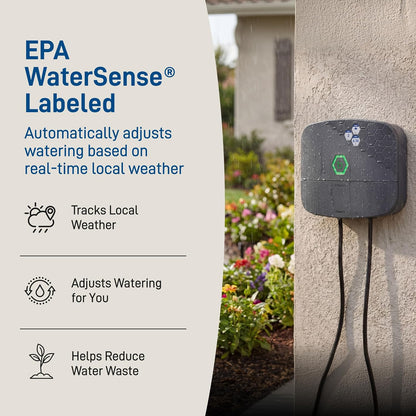 B-hyve XR Smart Sprinkler Timer - 8-Zone - WiFi-Enabled Indoor/Outdoor Irrigation Controller - App Control - Weatherproof Watering System - Multi Zone - Custom Programs - 57985