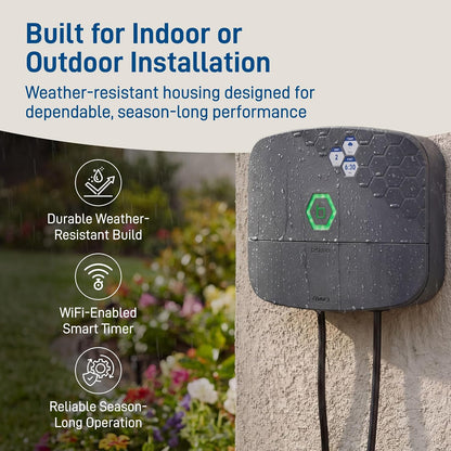 B-hyve XR Smart Sprinkler Timer - 8-Zone - WiFi-Enabled Indoor/Outdoor Irrigation Controller - App Control - Weatherproof Watering System - Multi Zone - Custom Programs - 57985