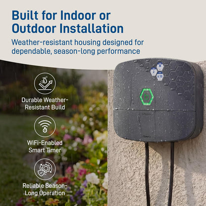 B-hyve XR Smart Sprinkler Timer - 8-Zone - WiFi-Enabled Indoor/Outdoor Irrigation Controller - App Control - Weatherproof Watering System - Multi Zone - Custom Programs - 57985