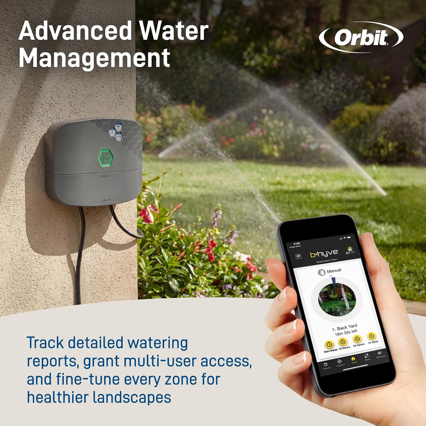 B-hyve XR Smart Sprinkler Timer - 8-Zone - WiFi-Enabled Indoor/Outdoor Irrigation Controller - App Control - Weatherproof Watering System - Multi Zone - Custom Programs - 57985