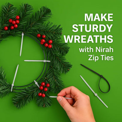 Small Zip Ties 4 inch Clear, 18lb Strength, 100 pack UV-Resistant, Self-locking PA 66 Nylon Small Cable Ties for Home, Office, Garden, Cable Management