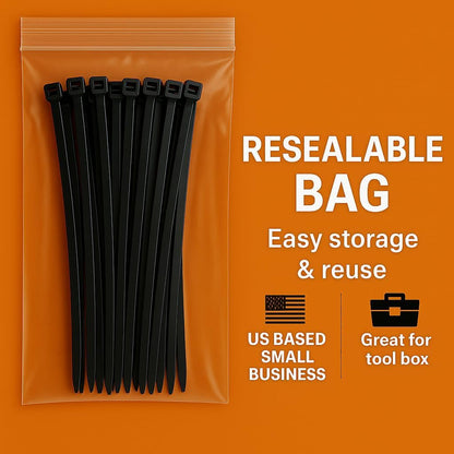 Small Zip Ties 4 inch Clear, 18lb Strength, 100 pack UV-Resistant, Self-locking PA 66 Nylon Small Cable Ties for Home, Office, Garden, Cable Management