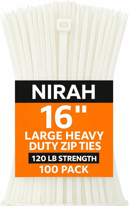 Small Zip Ties 4 inch Clear, 18lb Strength, 100 pack UV-Resistant, Self-locking PA 66 Nylon Small Cable Ties for Home, Office, Garden, Cable Management