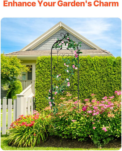 Garden Trellis for Climbing Plants 87x20 in 4-Pack Metal Rose Trellis