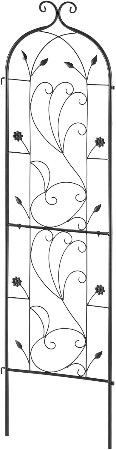 Garden Trellis for Climbing Plants 87x20 in 4-Pack Metal Rose Trellis
