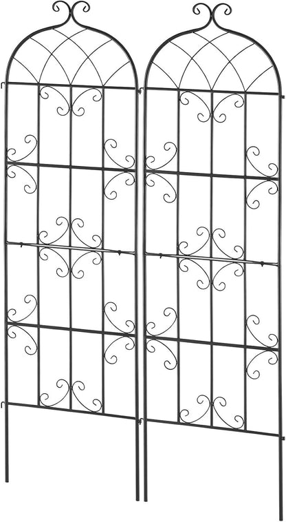Garden Trellis for Climbing Plants 87x20 in 4-Pack Metal Rose Trellis
