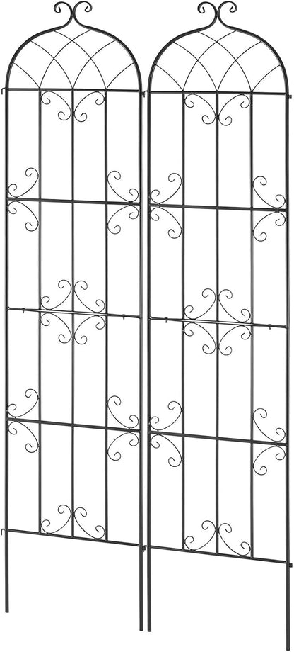 Garden Trellis for Climbing Plants 87x20 in 4-Pack Metal Rose Trellis