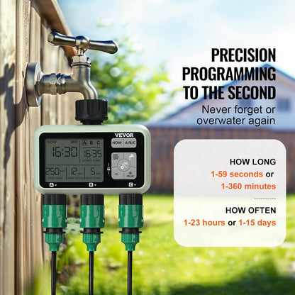 WiFi Sprinkler Timer, Single Outlet, Smart Hose Faucet Water Timer with Brass Inlet, APP Control via 2.4Ghz WiFi or Bluetooth, Voice Control with Alexa Google Assistant, IPX6 for Yard Watering