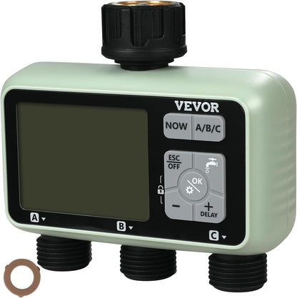 WiFi Sprinkler Timer, Single Outlet, Smart Hose Faucet Water Timer with Brass Inlet, APP Control via 2.4Ghz WiFi or Bluetooth, Voice Control with Alexa Google Assistant, IPX6 for Yard Watering