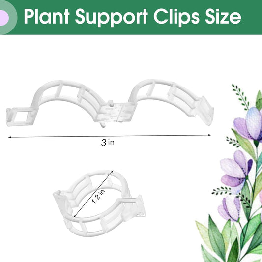 Plant Support Garden Clips, Tomato Clips, Crop Clips for Vine Vegetables, Fixing Tomato, Sweet Pepper, Eggplant, Makes Plants Grow Upright and Healthier 50pcs