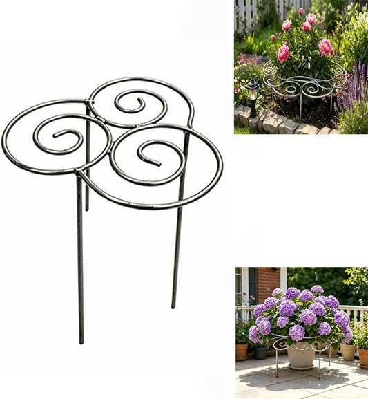Metal Cloud-Shaped Plant Support Pole, Decorative Spiral Garden Bracket, Suitable for Climbing Plants, Peonies, Dahlias, and Other Flowers; Ideal for Decorating courtyards, lawns, and patios (Small)