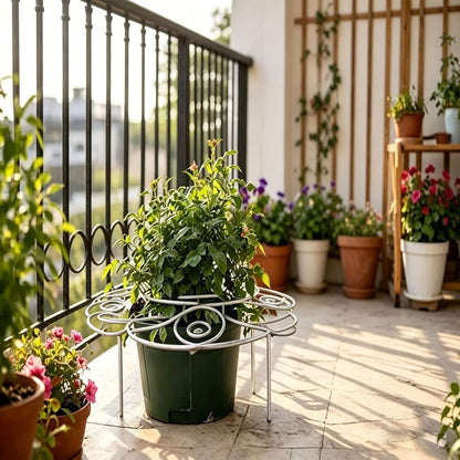 Metal Cloud-Shaped Plant Support Pole, Decorative Spiral Garden Bracket, Suitable for Climbing Plants, Peonies, Dahlias, and Other Flowers; Ideal for Decorating courtyards, lawns, and patios (Small)